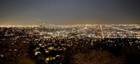 a view of the city of los angeles at night