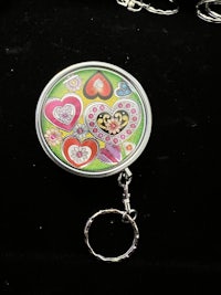 a key ring with a heart on it